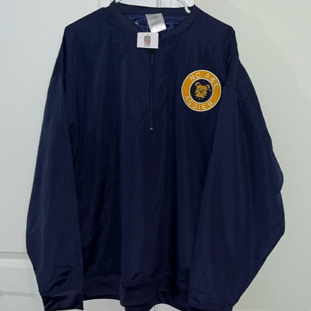 New Men’s NC A&T Aggies Pullover 1/2” zip Golf Oversize work out Track Jacket